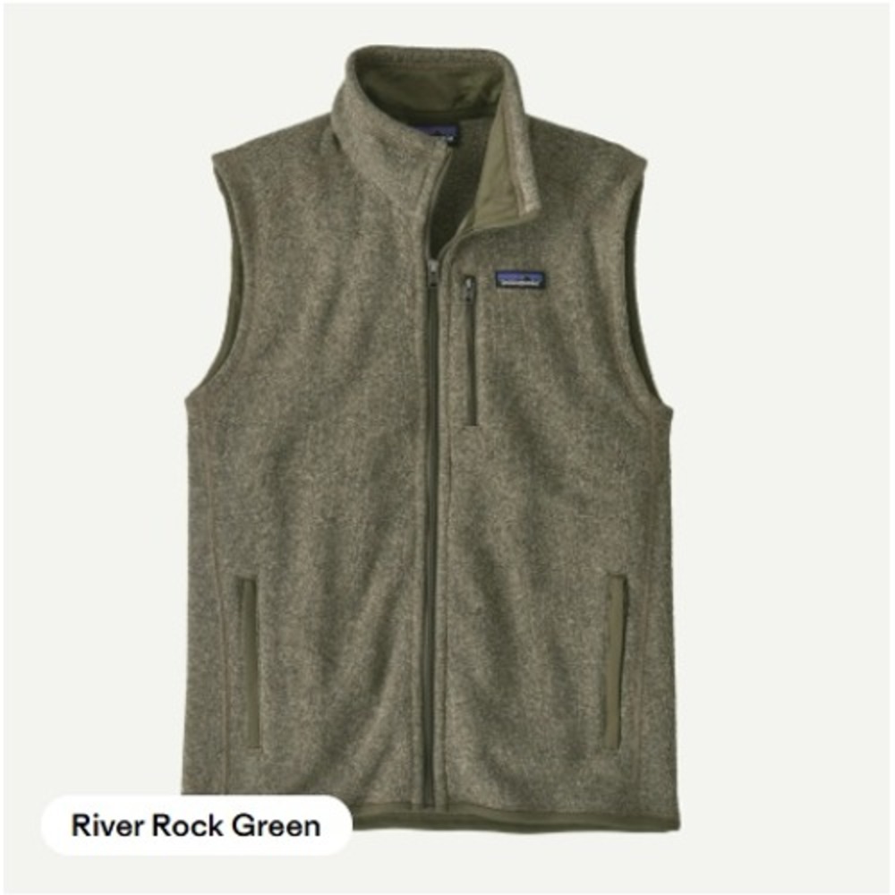 Patagonia Better Sweater Vest Mens XL Green Full Zip Fleece Outdoor Layering